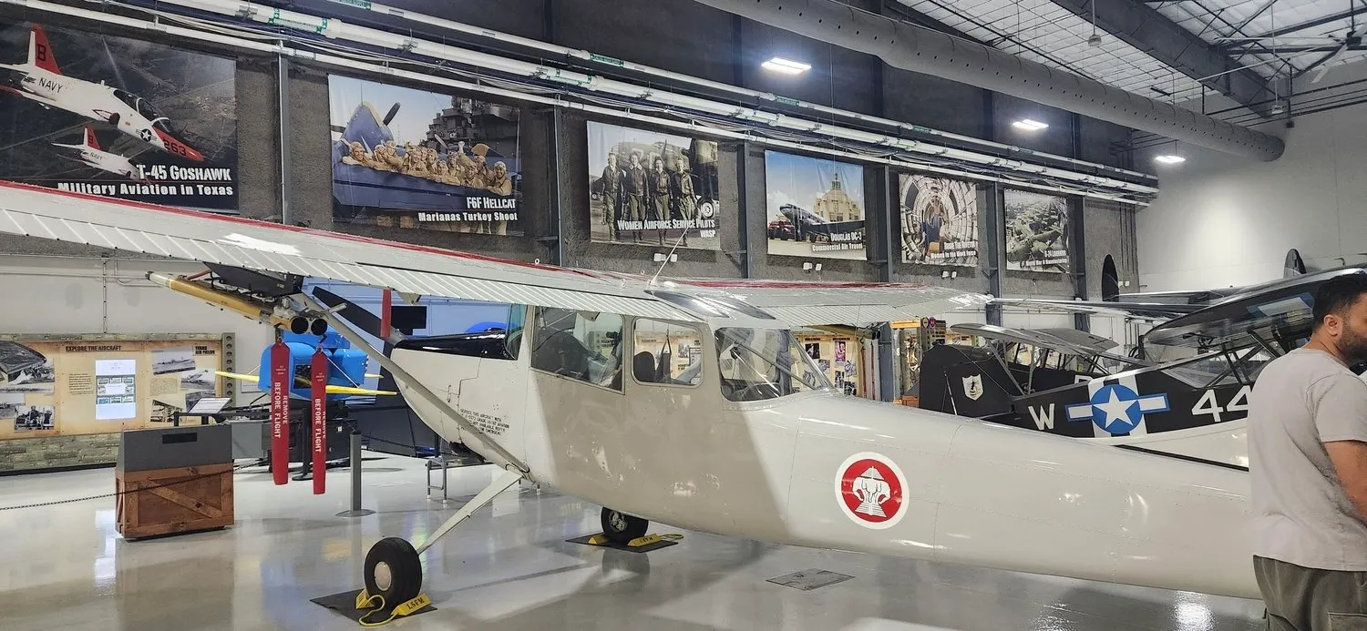 Crystal Skies aircraft detailing consultation in progress at a Las Vegas hangar.